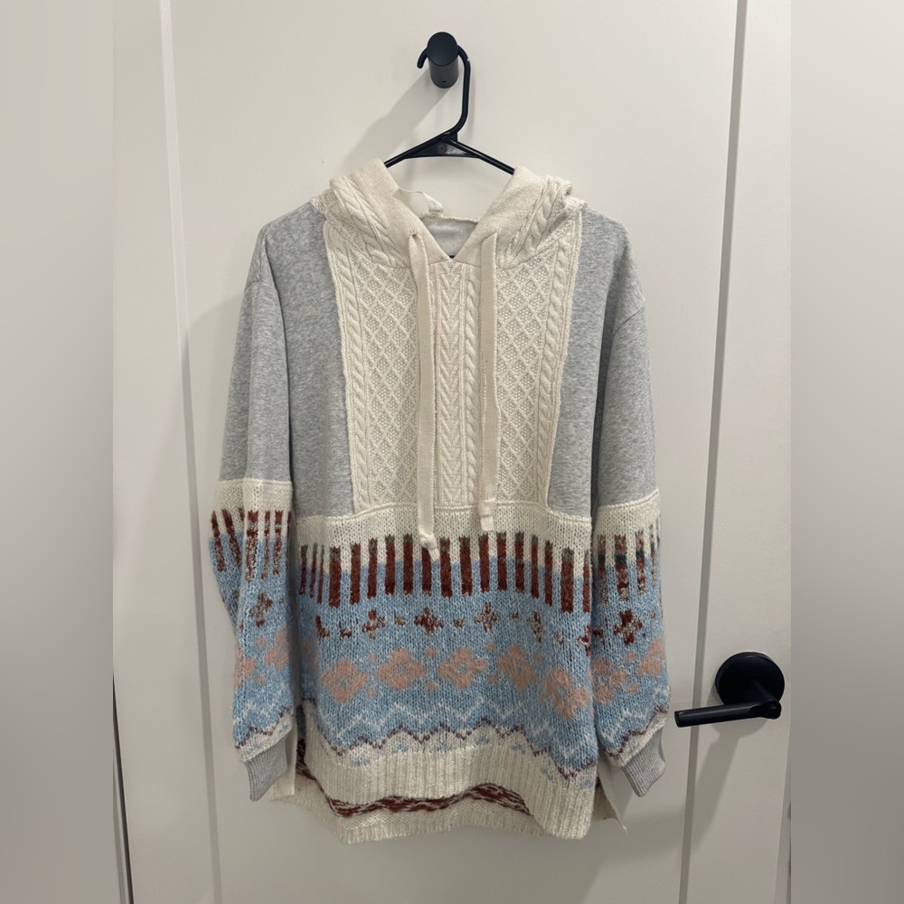 Oversized knitted Anthropologie daily practice Sylvia hoodie size medium